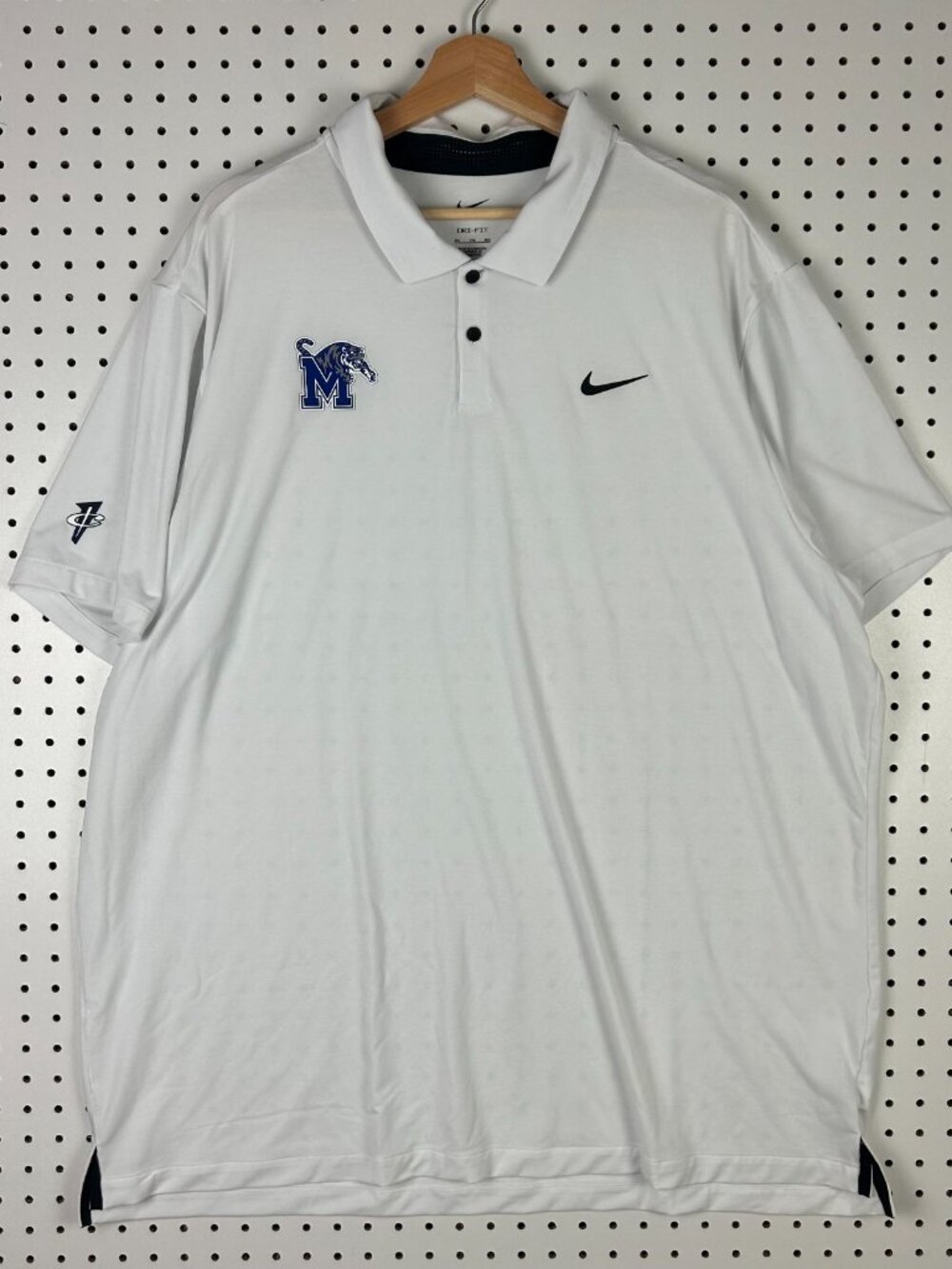 Nike 1 Cent Memphis Tigers Basketball Polo XXL White PE Rare Penny Hardaway